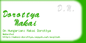 dorottya makai business card